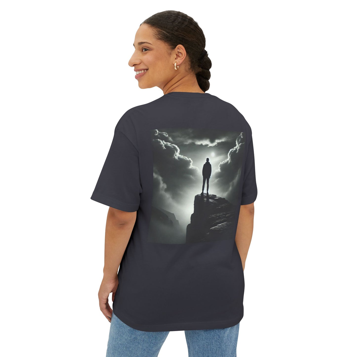 Inspirational Oversized Tee - 'Dum Spiro Spero' Graphic Shirt for Adventurers