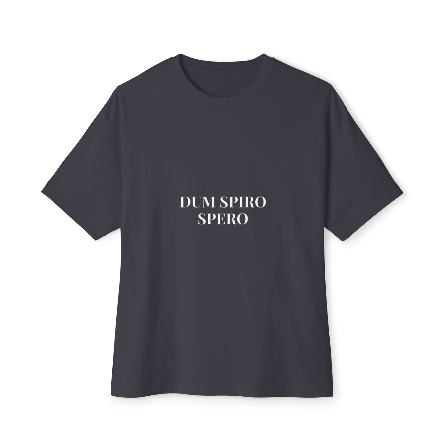 Inspirational Oversized Tee - 'Dum Spiro Spero' Graphic Shirt for Adventurers